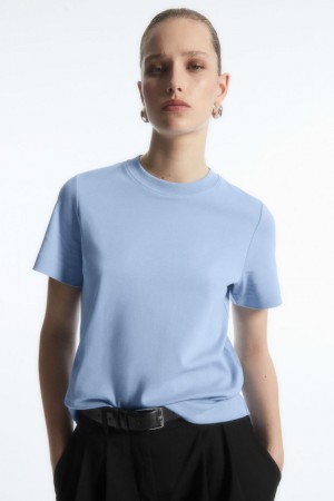 Camiseta COS The Clean Cut Mujer Azules Claro | QFENDJ-451