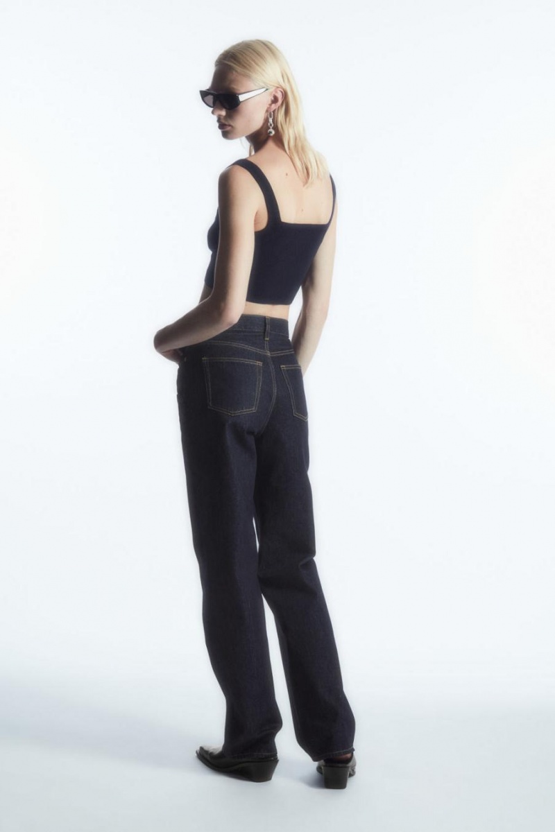 Jeans COS Column - Directo Mujer Azules Oscuro | CEVJZY-216