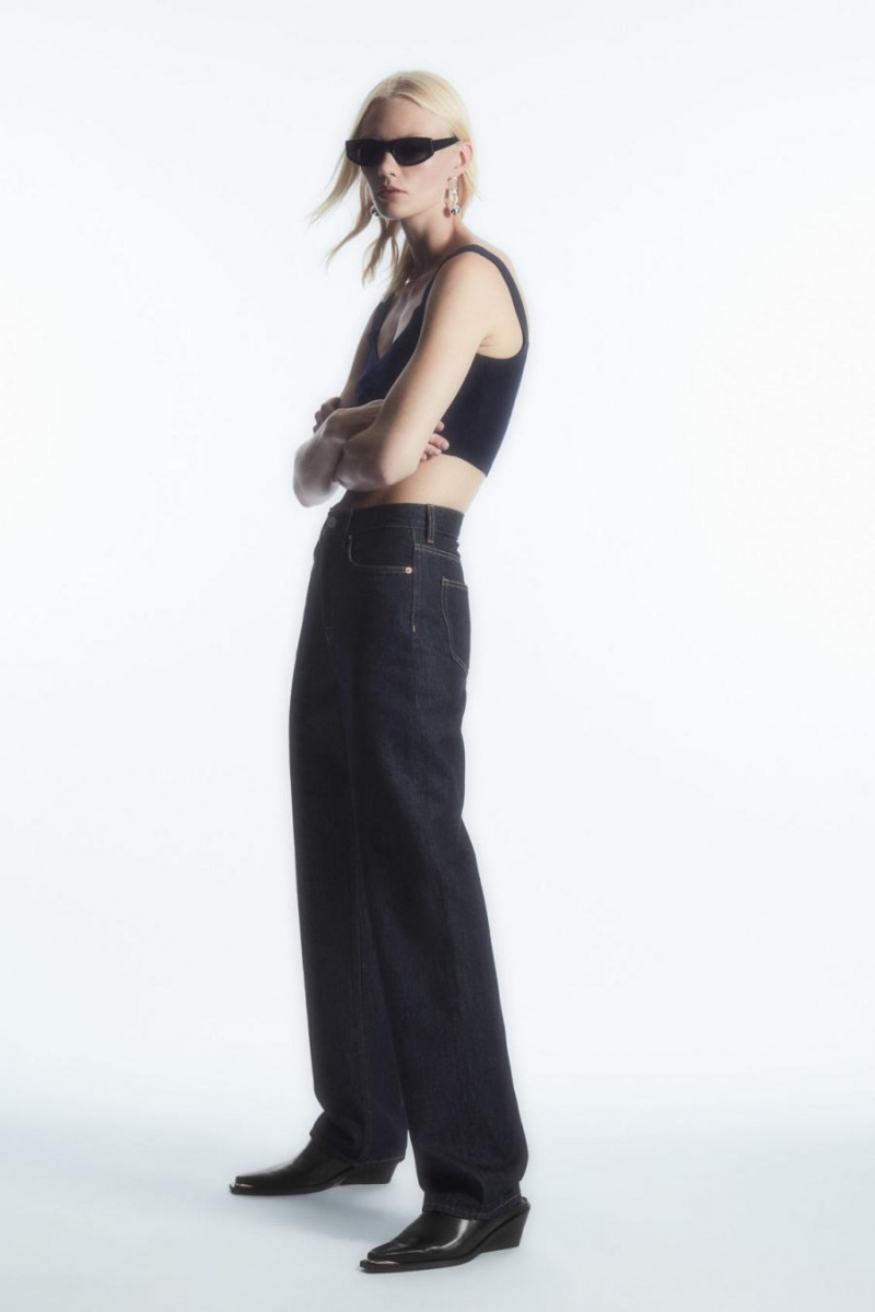 Jeans COS Column - Directo Mujer Azules Oscuro | CEVJZY-216