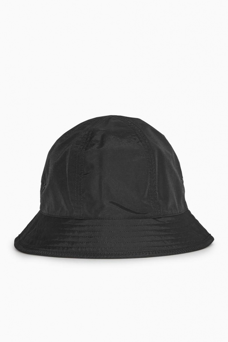 Sombrero COS Reversible Nylon Bucket Hombre Negras Verde Oscuro | FJWOSK-839